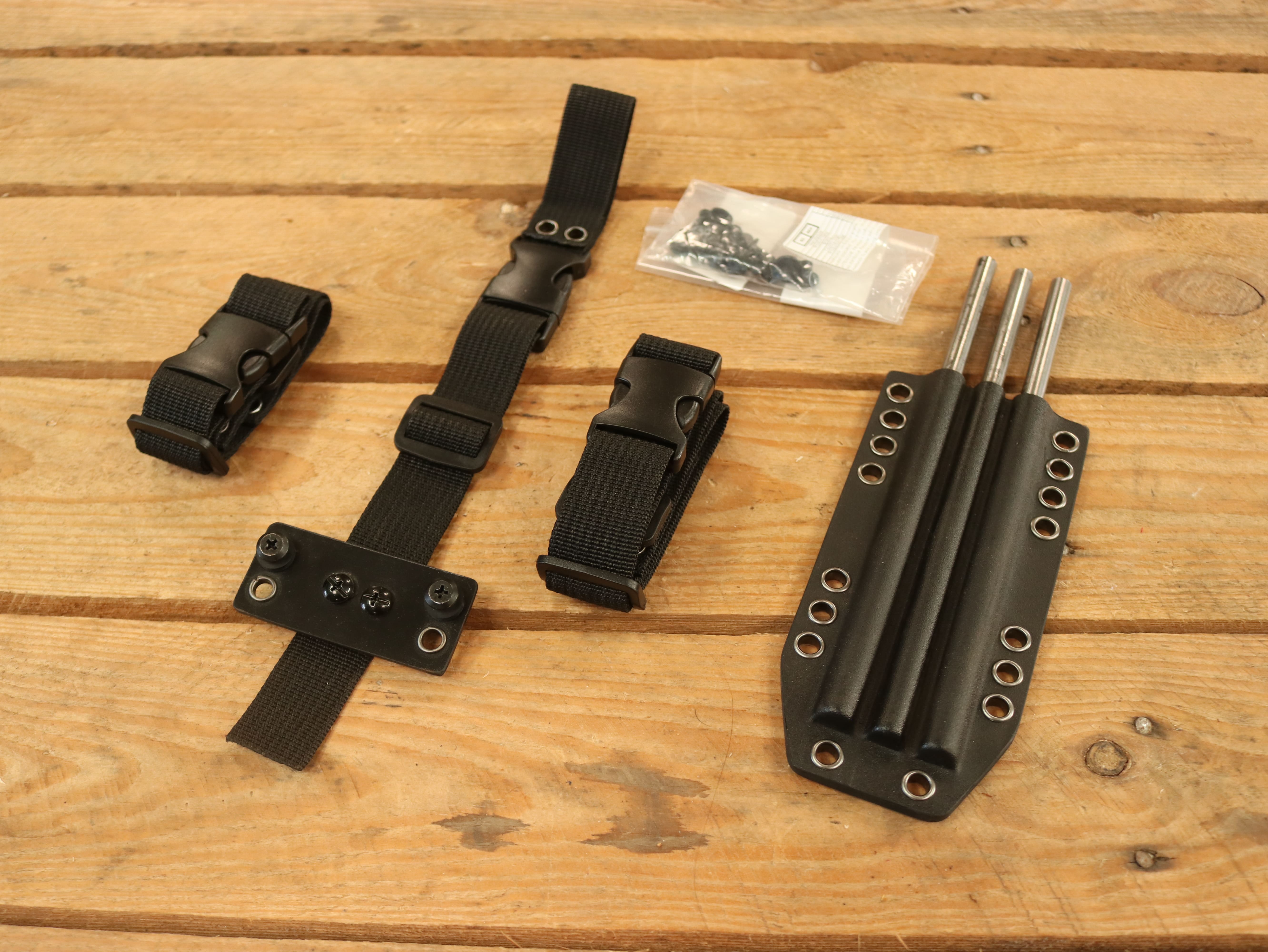 Etuis Kydex bo-shuriken (x3) + sangle de port à la cuisse – Image 2